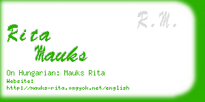 rita mauks business card